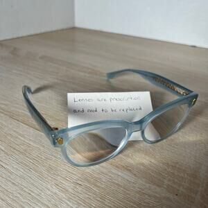 Fendi Roma FF0464 MVU Eyeglasses Azure Gold Translucent 52-17-145 Italy